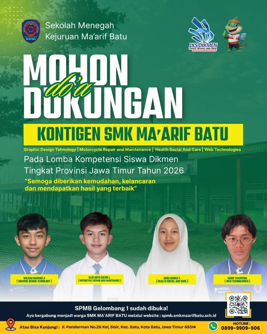 Kontigen SMK MA'ARIF BATU di Kompetisi LKS Provinsi